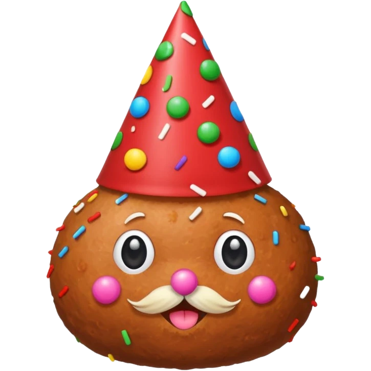 meatball with party hat  emoji