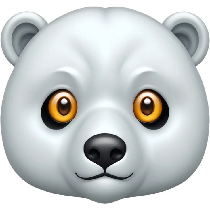 Que el oso polar este cerrando un ojo y el otro ojo abierto sin que los ojos queden manchadoa emoji