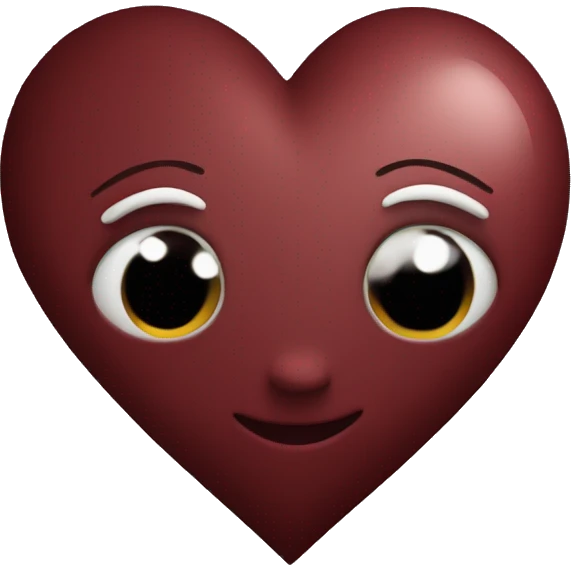 Dark red love heart  emoji