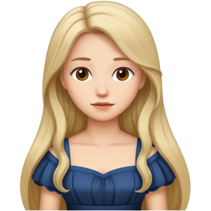 сделай волосы подлиннее и более закрытое платье  emoji