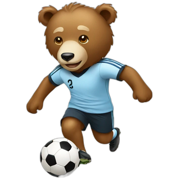 bear playing soccer emoji
