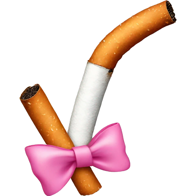 cigarette with pink bow emoji