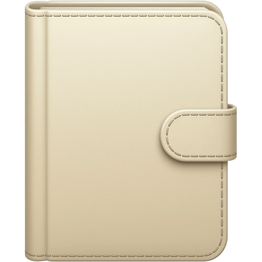 minimalistic realistic cream journal emoji