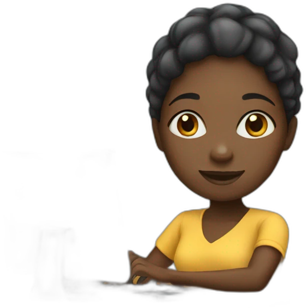 african girl working emoji