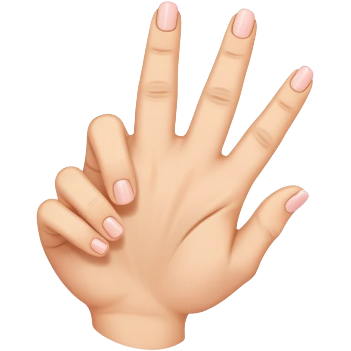 hand with index finger and ring finger down. with thumb , middle finger and pink up emoji