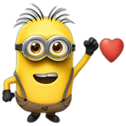 Un Minion mandando un beso en movimiento  emoji
