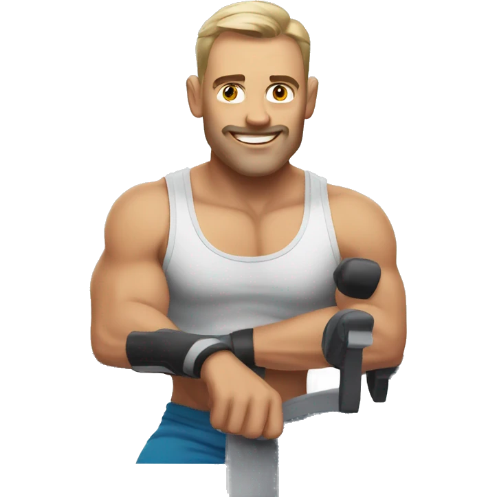 Australian dad in gym emoji