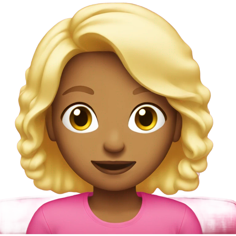Blonde in a pink convertible emoji