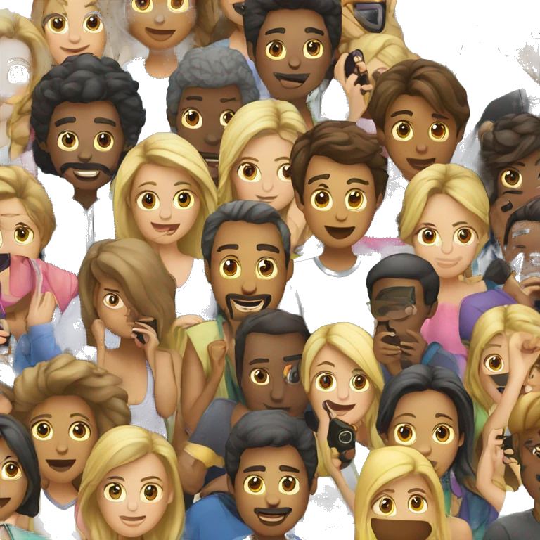 people on phones emoji