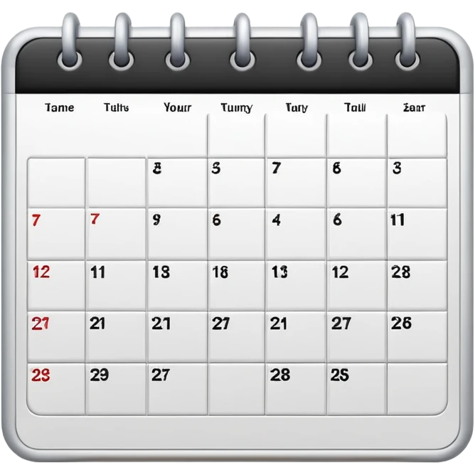 calendar with NO days emoji