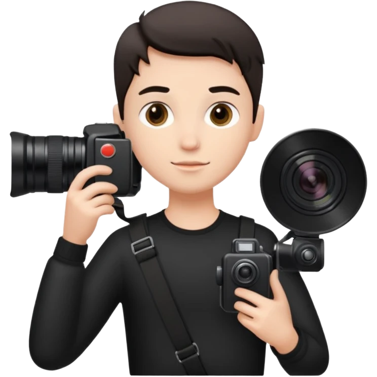 photographer taking a photo side view emoji