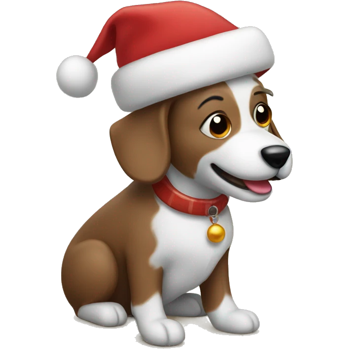 Christmas dog emoji