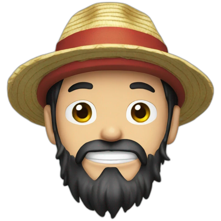 Luffy with beard emoji