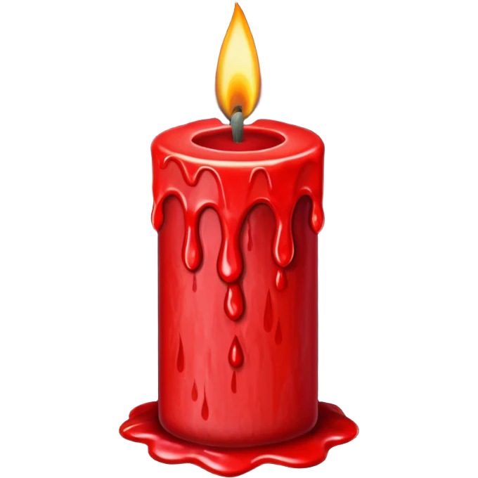 Blood-dripping candle wax  emoji