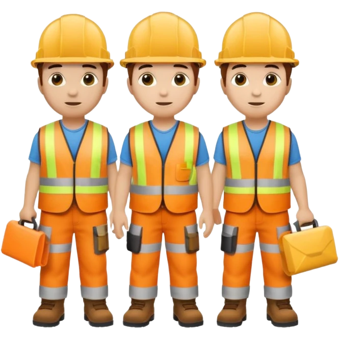 20 tiny construction workers emoji