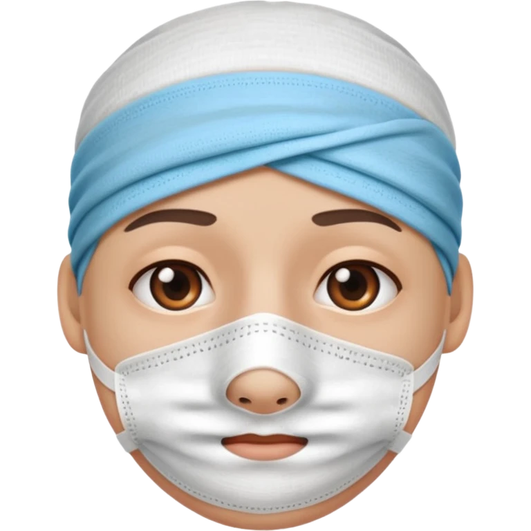 nose with a bandage on it
more closeup on the nose itself emoji