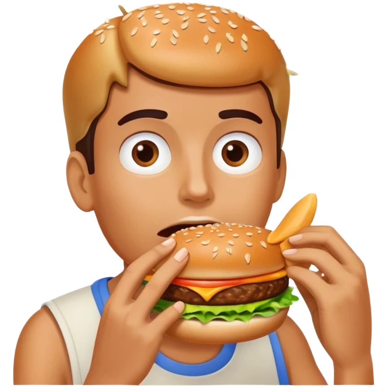 Person eating a burger emoji