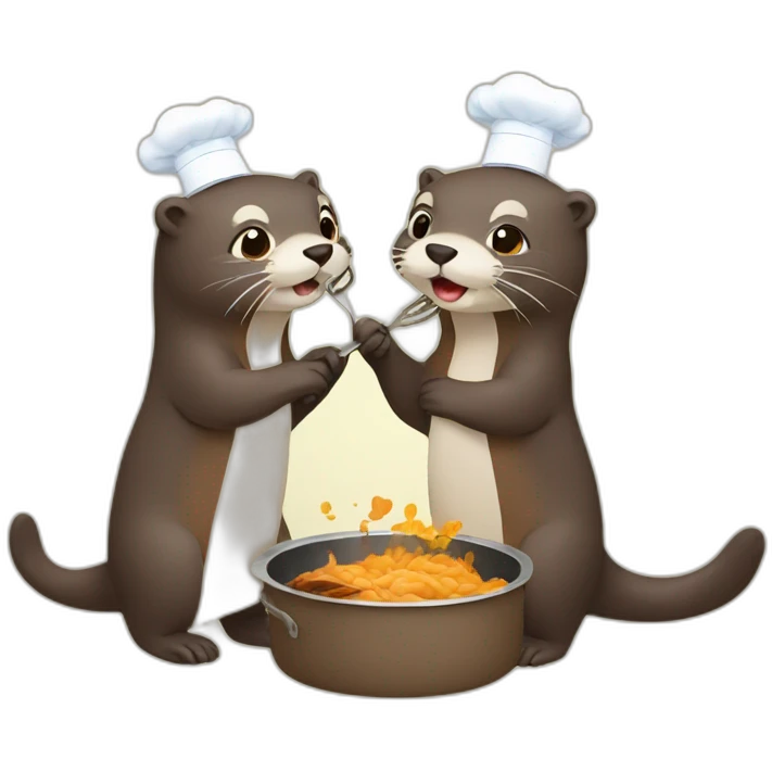 otter cooking another otter emoji