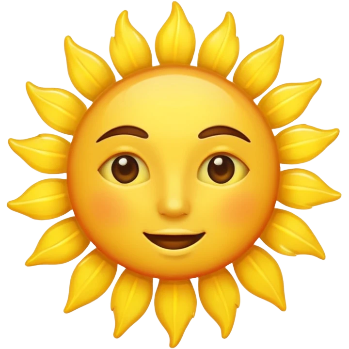 sun whitout face emoji