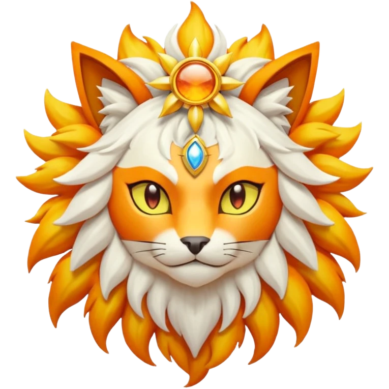 Pokemon legendary oragen and yellow solgaleo emoji