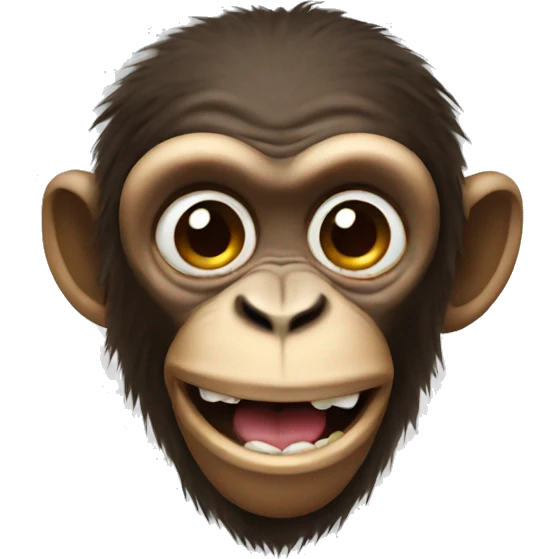 Ugly monkey emoji