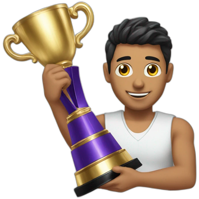 carlos alcaraz with throphy emoji