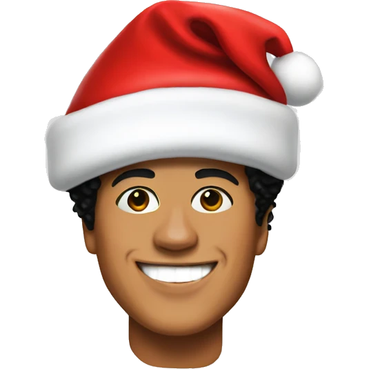 bruno mars with santa hat emoji