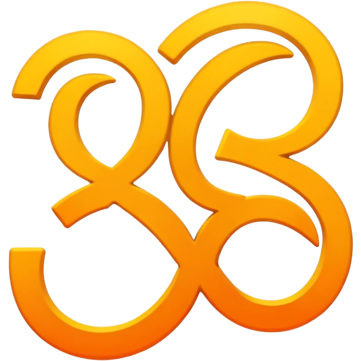 sigma symbol, simple and bold, yellow and orange gradient, expressive and clear emoji