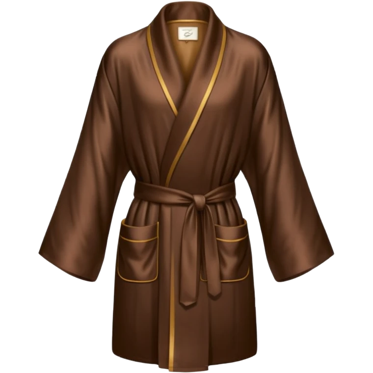 espresso colored silk robe emoji