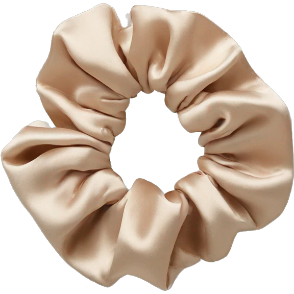 Beige satin scrunchie emoji