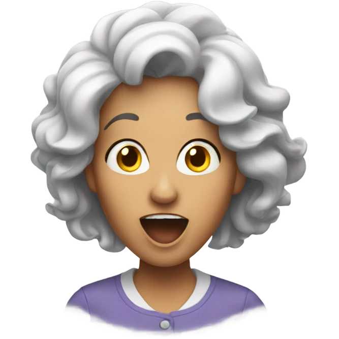 Crazy woman who is excited emoji