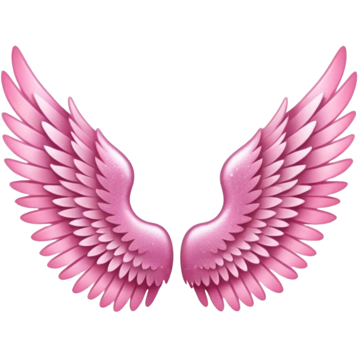 Sparkly little soft pink pony wings. Only left and right wings without pony. emoji