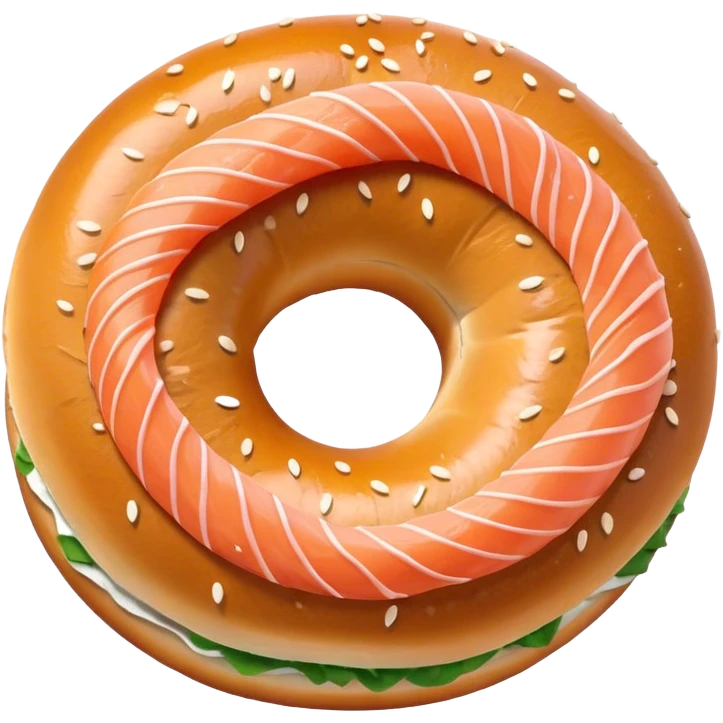 bagle with salmon emoji