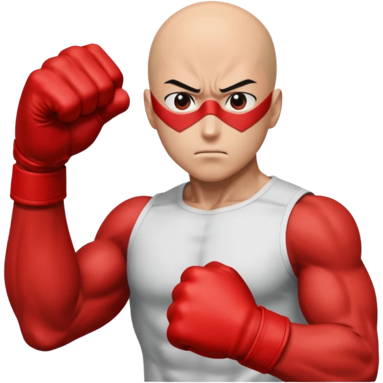 Saitama red hand punch emoji