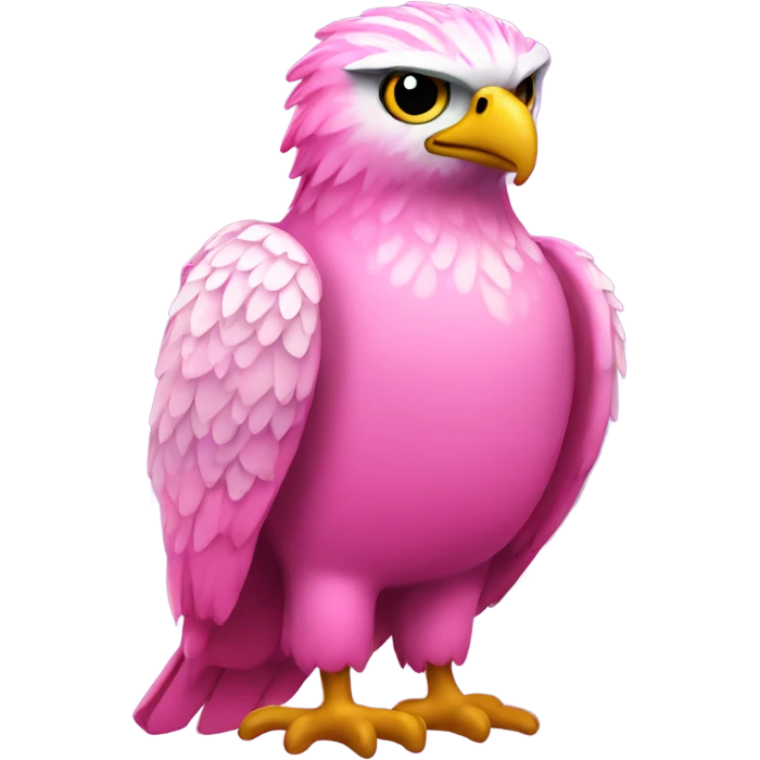 Pink full body hawk with glitter  emoji