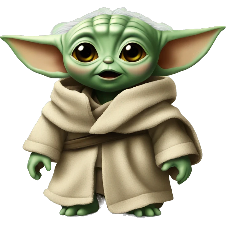 Baby Yoda is very surprised emoji