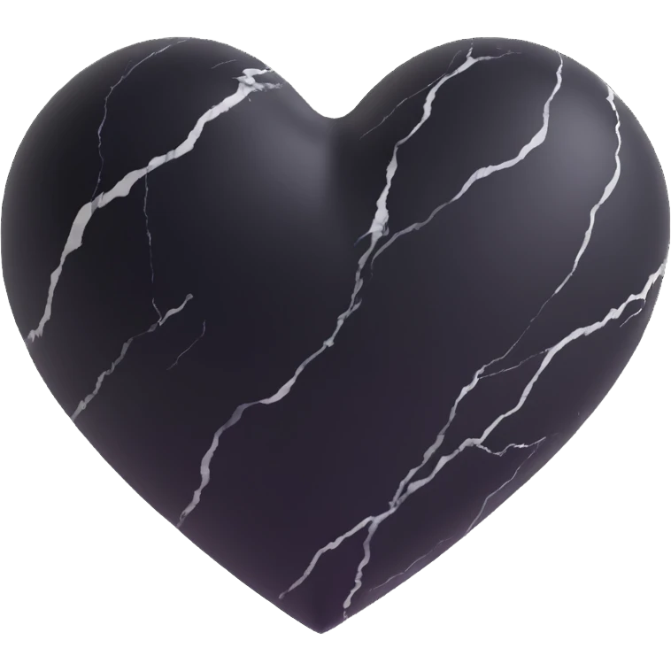 marble black heart emoji
