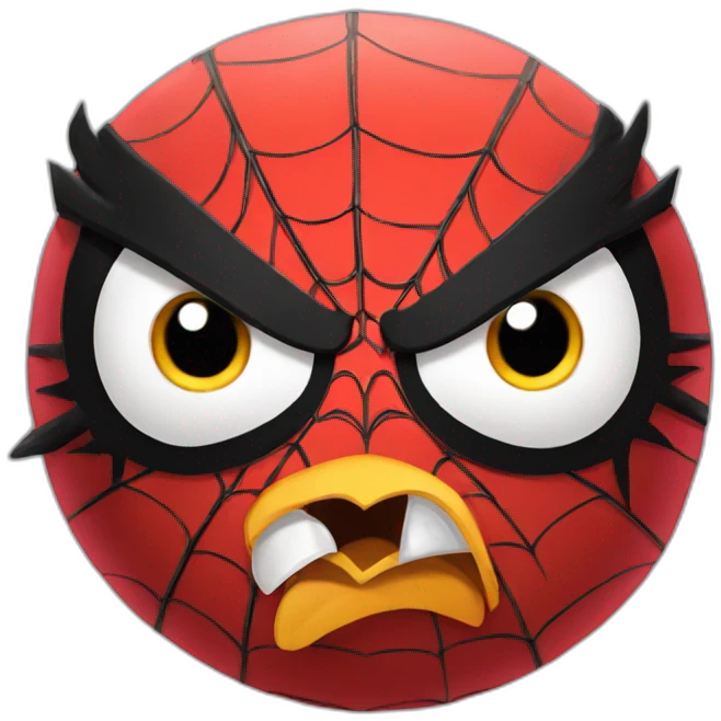 Angry birds spider man emoji