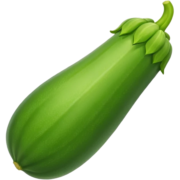 cartoon nose shaped like a green zucchini emoji