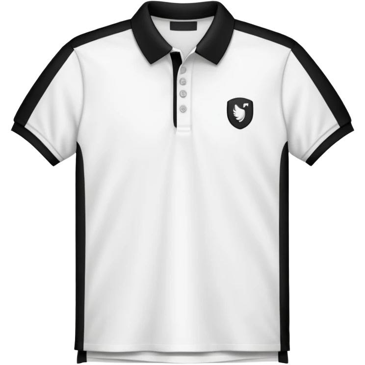 White polo tshirt with vertical black strips emoji
