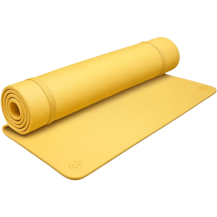 Yoga mat pale yellow emoji
