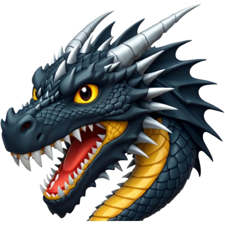 black dragon like fury emoji