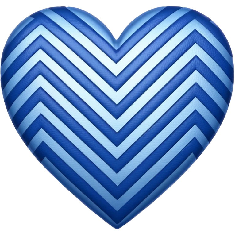blue heart with a chevron pattern emoji