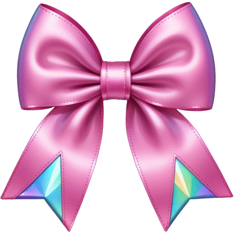 sparkly pink bow emoji