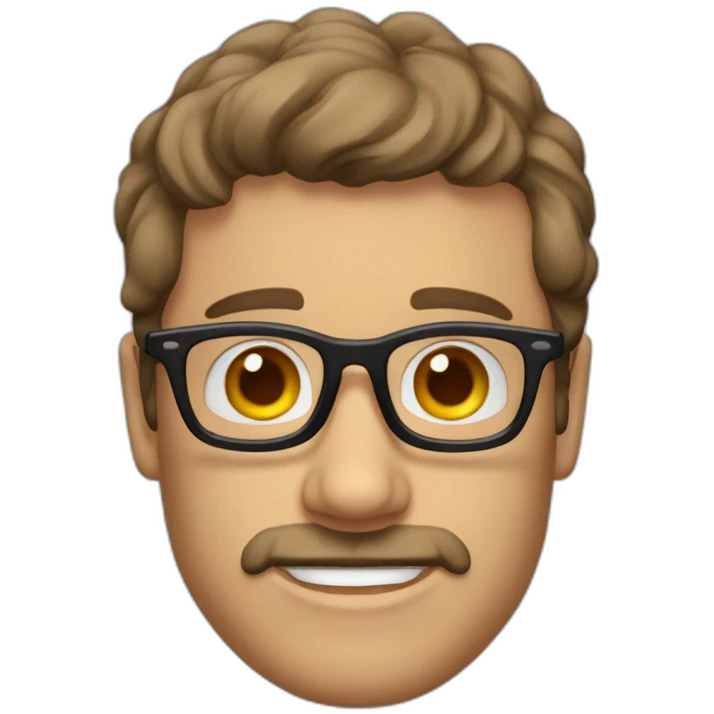 Jack rusell con lentes emoji