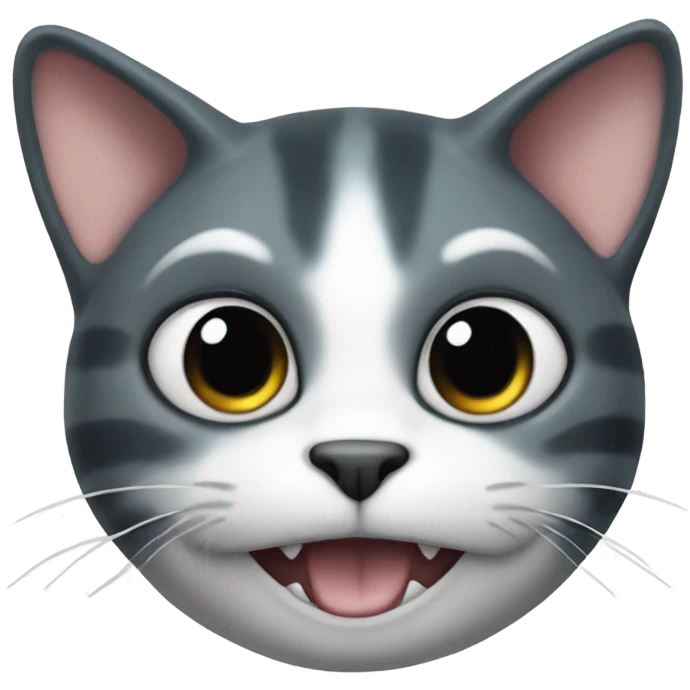 Adorable big eyed cat wearing a shark costume realistic  emoji