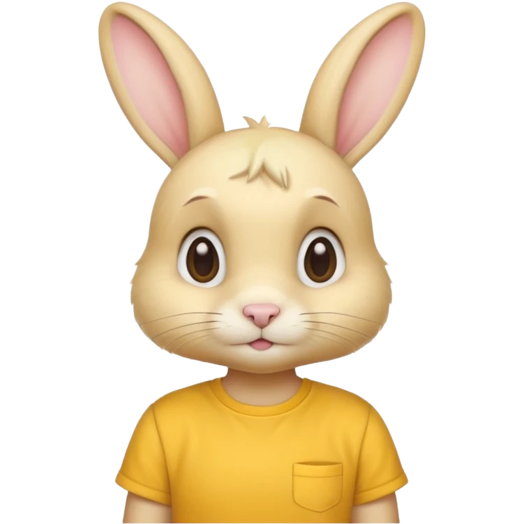 blonde rabbit with yellow shirt emoji