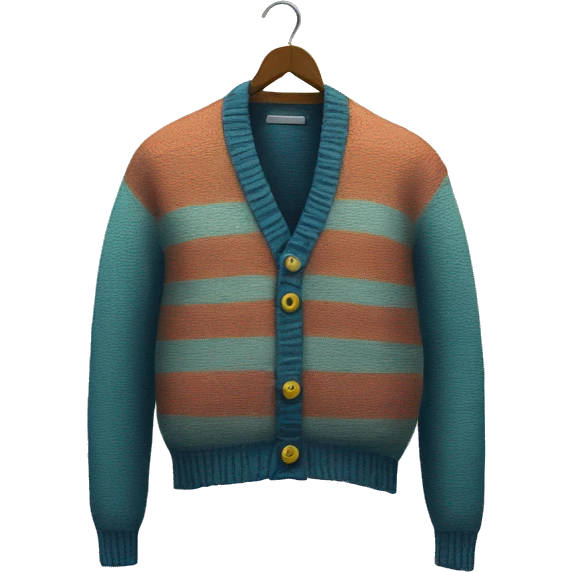 Cardigan on a clothing hangar emoji