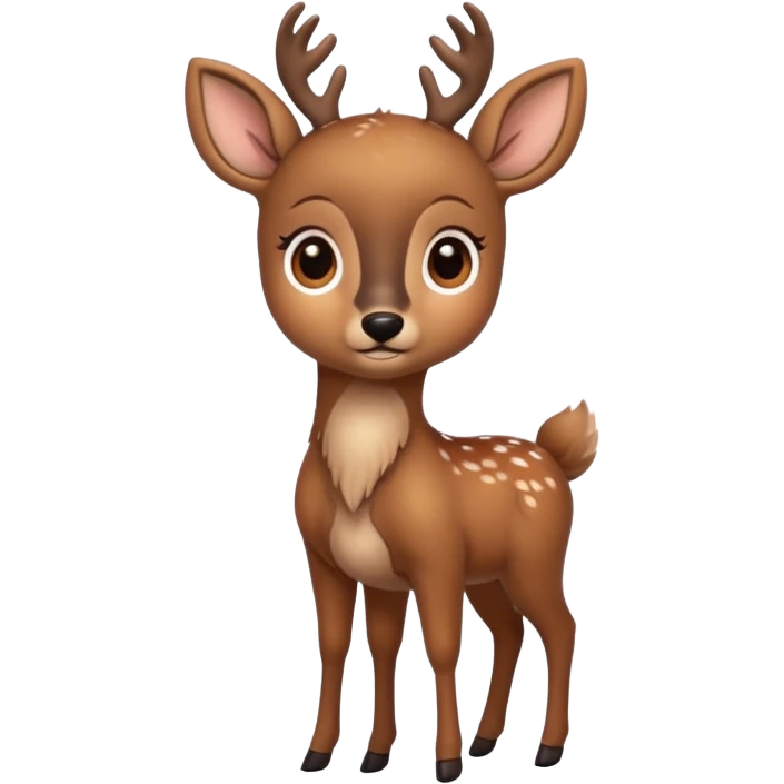 realistic little deer full body emoji