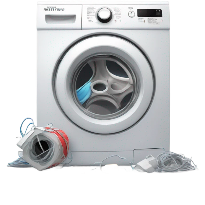 Exploding washing machine emoji